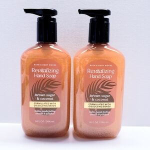 Bath & Body Works BROWN SUGAR & COCONUT Revitalizing Gel Hand Soap, 9 Oz(2 Pcs)